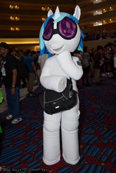 Size: 1365x2048 | Tagged: safe, dj pon-3, vinyl scratch, human, g4, cosplay, fursuit, irl, irl human, photo