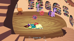 Size: 640x355 | Tagged: safe, edit, edited screencap, screencap, spike, twilight sparkle, dragon, pony, unicorn, g4, too many pinkie pies, book, butt, caption, duo, duo male and female, female, golden oaks library, male, mare, meme, plot, unicorn twilight, youtube caption