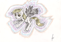 Size: 2251x1571 | Tagged: safe, artist:ulisesdarklight, derpy hooves, pegasus, pony, g4, female, mare, solo, traditional art