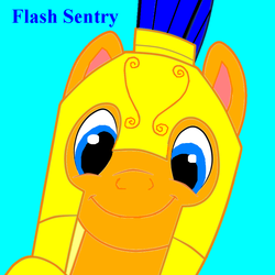 Size: 894x894 | Tagged: safe, artist:codetski101, flash sentry, g4, male, smiling, solo