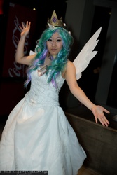 Size: 1365x2048 | Tagged: safe, artist:okami-chan1023, princess celestia, human, g4, cosplay, irl, irl human, photo, sakura con, solo