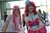 Size: 2048x1365 | Tagged: safe, artist:dtjaaaam, artist:nichichan, pinkie pie, human, g4, balloon, bow, clothes, cosplay, dress, fanimecon, gala dress, irl, irl human, photo