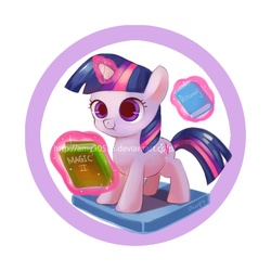 Size: 638x638 | Tagged: safe, artist:amy30535, twilight sparkle, g4, book, cute, female, filly, magic, solo