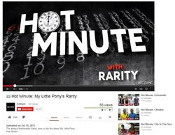 Size: 985x766 | Tagged: safe, rarity, g4, hot minute, hot topic, youtube