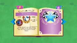 Size: 1136x640 | Tagged: safe, gameloft, screencap, shining armor, g4, book, introduction card, solo