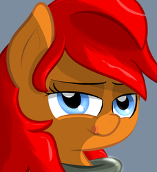 Size: 1023x1122 | Tagged: safe, artist:cosmonaut, oc, oc only, earth pony, pony, female, licking, mare, rule 63, solo