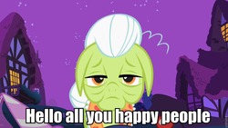 Size: 960x540 | Tagged: safe, granny smith, g4, droopy, droopy dog, image macro, nightmare night, reference