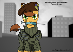 Size: 2450x1750 | Tagged: safe, artist:guard-mod, oc, oc only, series:ask the guard ponies, military, mouth hold, solo