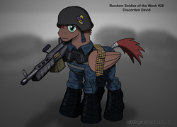 Size: 2450x1750 | Tagged: safe, artist:guard-mod, oc, oc only, series:ask the guard ponies, gun, m240, machine gun, military, solo
