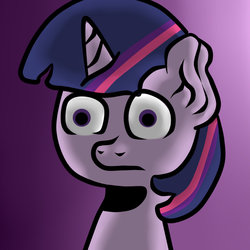 Size: 894x894 | Tagged: safe, artist:netvio, twilight sparkle, g4, female, solo, thousand yard stare