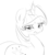 Size: 590x662 | Tagged: safe, artist:zev, twilight sparkle, g4, eyeshadow, female, grayscale, monochrome, solo, unamused