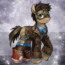 Size: 500x500 | Tagged: safe, artist:saturnspace, doctor whooves, time turner, earth pony, pony, clockwise whooves, g4, doctor who, male, ponified, solo, tenth doctor, the doctor