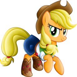 Size: 5398x5446 | Tagged: safe, artist:beamsaber, applejack, g4, absurd resolution, clothes, equestria girls outfit, female, looking at you, simple background, solo, transparent background