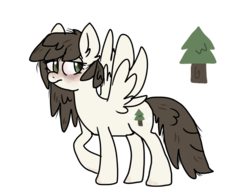 Size: 900x700 | Tagged: safe, artist:cyaf, oc, oc only, oc:pinetree breeze, pegasus, pony, cold, female, mare, pine tree, red nosed, sick, solo, tree
