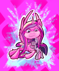 Size: 2000x2400 | Tagged: safe, artist:timeforsp, princess cadance, twilight sparkle, g4, filly, filly twilight sparkle, younger