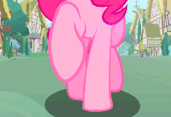 Size: 700x480 | Tagged: safe, screencap, pinkie pie, earth pony, pony, a friend in deed, g4, season 2, animated, cropped, female, gif, head out of frame, mare, solo, walk cycle, walking