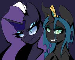 Size: 1141x909 | Tagged: safe, artist:lollypopa, nightmare rarity, queen chrysalis, ask thequeens, g4, selfie, tumblr