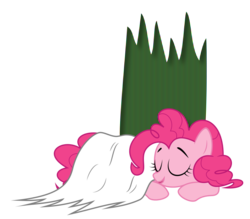 Size: 818x718 | Tagged: safe, artist:arvaus, pinkie pie, earth pony, pony, g4, blanket, female, fourth wall, mare, simple background, solo, transparent background