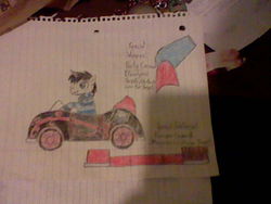 Size: 640x480 | Tagged: safe, artist:goth_dicax, oc, oc only, oc:template, bumper cars, car, clothes, party cannon, power-up, racing, sweater