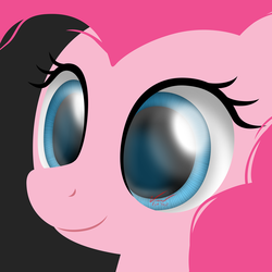 Size: 1000x1000 | Tagged: safe, artist:symbianl, pinkie pie, g4, bust, extreme close-up, female, portrait, solo