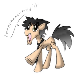 Size: 838x812 | Tagged: dead source, safe, artist:frankilew, pony, foodfight!, mr. clipboard, ponified, solo