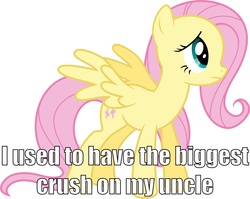 Size: 2508x1993 | Tagged: safe, fluttershy, fanfic:bittersweet, rainbow dash presents, g4, female, image macro, incest, solo, youtube link