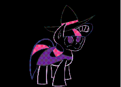 Size: 550x400 | Tagged: safe, artist:olympic tea bagger, twilight sparkle, g4, animated, clothes, costume, female, halloween, outfit, solo, spooky, witch