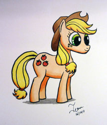 Size: 826x968 | Tagged: safe, artist:illoluv, applejack, earth pony, pony, g4, female, mare, solo