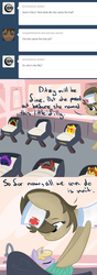 Size: 565x1601 | Tagged: safe, artist:lilliesinthegarden, apple bloom, dinky hooves, earth pony, pony, g4, baby, baby pony, bed, comic, cute, foal, hospital, newborn, nurse, nurse turner, sleeping, tumblr