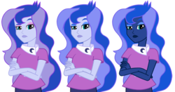 Size: 1000x525 | Tagged: safe, artist:odiz, color edit, edit, princess luna, vice principal luna, equestria girls, g4, female, recolor, simple background, solo