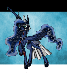 Size: 1669x1900 | Tagged: safe, artist:pewnirij, princess luna, g4, armor, female, solo