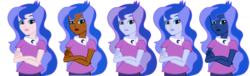 Size: 1719x525 | Tagged: safe, artist:odiz, color edit, edit, princess luna, vice principal luna, equestria girls, g4, female, recolor, simple background, solo