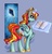 Size: 850x891 | Tagged: safe, artist:jagg17, bright eyes, alicorn, earth pony, pony, g1, g4, my little pony tales, alicornified, book, butt, female, g1 to g4, generation leap, magic, plot, race swap, solo