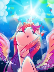 Size: 768x1024 | Tagged: safe, artist:nekosparker, princess cadance, g4, crying, female, heart, magic, solo