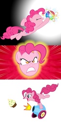 Size: 500x1000 | Tagged: safe, pinkie pie, earth pony, pony, g4, angry, cannon, cupcake, final smash, nintendo, parody, partillery, party cannon, pinkie pie is not amused, pinkie promise, rage, smash ball, super smash bros., super smash bros. brawl, unamused, video game