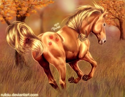Size: 1300x1007 | Tagged: safe, artist:rufciu, applejack, horse, g4, female, mare, realistic, solo, tail censor