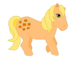 Size: 305x247 | Tagged: safe, artist:fadenbruck, applejack (g1), g1, female, simple background, solo