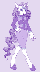 Size: 949x1702 | Tagged: safe, artist:littletihany, rarity, anthro, unguligrade anthro, g4, female, hooves, nail polish, solo