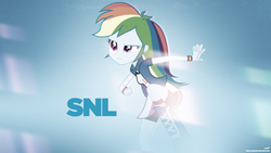 Size: 1920x1080 | Tagged: safe, artist:adrianimpalamata, rainbow dash, equestria girls, g4, female, saturday night live, snl, solo