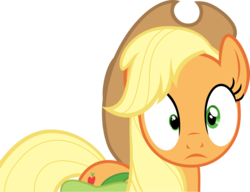 Size: 5000x3831 | Tagged: safe, artist:ponyeffectrus, applejack, g4, the last roundup, female, shocked, simple background, solo, transparent background, vector