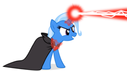 Size: 1920x1080 | Tagged: safe, artist:stwiggle, trixie, pony, unicorn, g4, magic duel, alicorn amulet, blast, female, glowing horn, horn, laser, magic, magic beam, magic blast, mare, simple background, solo, transparent background, vector