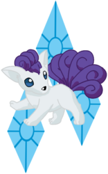 Size: 400x640 | Tagged: safe, artist:nightswind, rarity, fox, kitsune, vulpix, g4, ambiguous gender, pokémon, solo, species swap