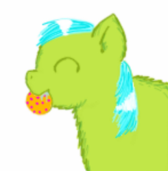 Size: 745x760 | Tagged: safe, artist:waggytail, fluffy pony, ball, fluffy pony original art, solo