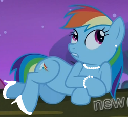 Size: 464x425 | Tagged: safe, edit, screencap, rainbow dash, g4, 1000 hours in ms paint, bracelet, earring, female, high heels, ms paint, necklace, rainbow dash always dresses in style, solo