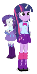 Size: 540x1080 | Tagged: safe, artist:dm29, rarity, twilight sparkle, equestria girls, g4, duo, fake horn, simple background, transparent background