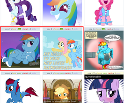 Size: 812x658 | Tagged: safe, fluttershy, rainbow dash, fluffy pony, derpibooru, g4, exploitable meme, juxtaposition, juxtaposition win, meme, necklace, selfcest, shipping, wat