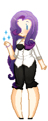 Size: 105x261 | Tagged: safe, artist:blackie-96, rarity, human, g4, animated, female, humanized, pixel art, solo