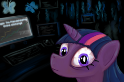 Size: 1800x1200 | Tagged: safe, artist:shade-os, twilight sparkle, g4, computer, female, solo