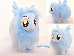 Size: 1026x778 | Tagged: safe, artist:epicrainbowcrafts, oc, oc only, oc:fluffle puff, hybrid, customized toy, fluffy, fusion, irl, photo, plushie