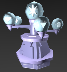 Size: 498x542 | Tagged: safe, 3d, blender, elements of harmony, low poly, model, rock, shrine